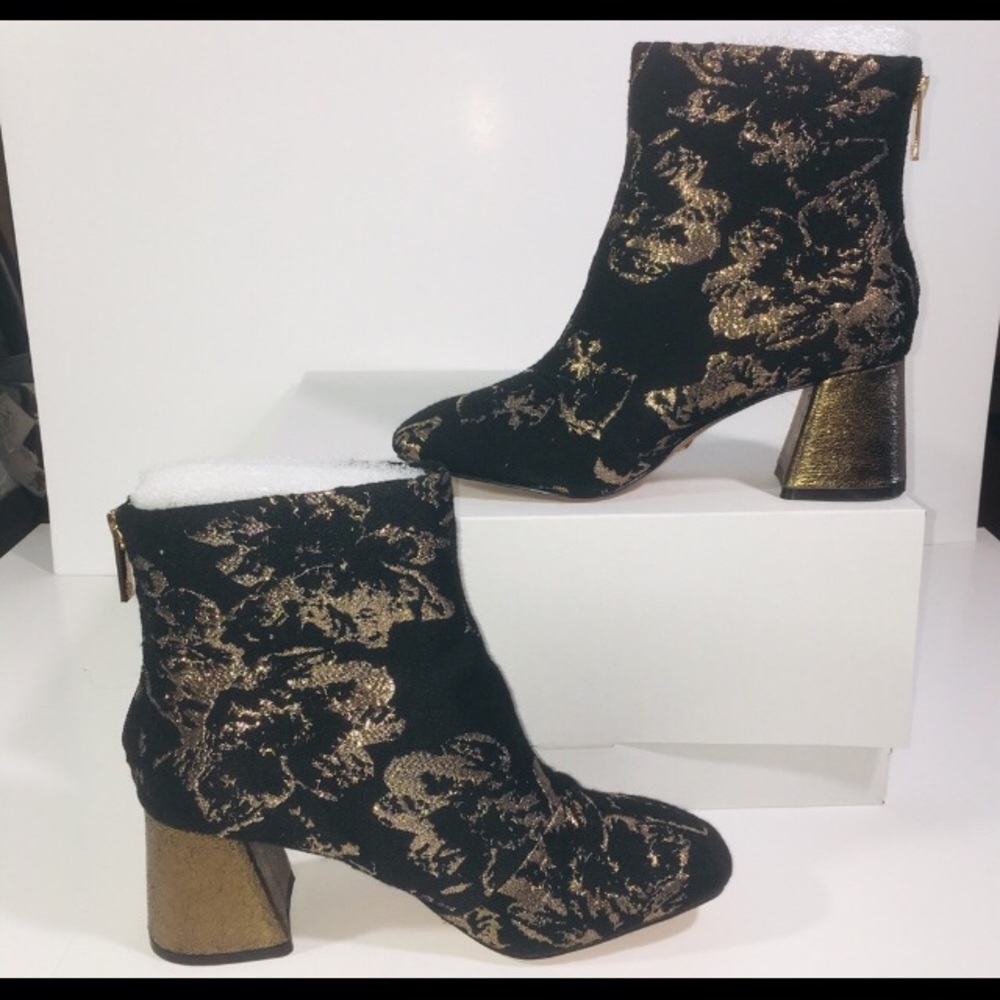New Nanette Lepore “Rose” Black/Bronze Boots- Size 7 - Picture 3 of 7